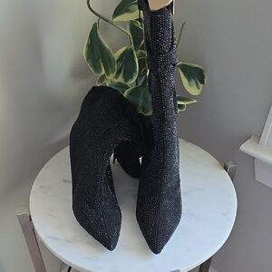 INC International Concepts Black Studded Heeled Boots